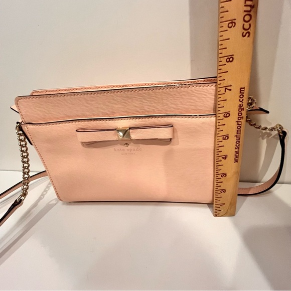 Kate Spade Purse Pink Bow Patent Leather Crossbody Bag Purse Zip Closure Spring - Picture 11 of 11
